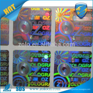 China Best sell good quality private hologram sticker private label